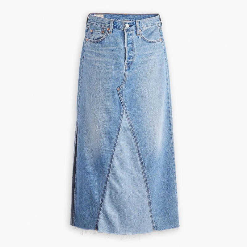 Image of Levis Womens Iconic Long Denim Skirt Own It female 25 L32