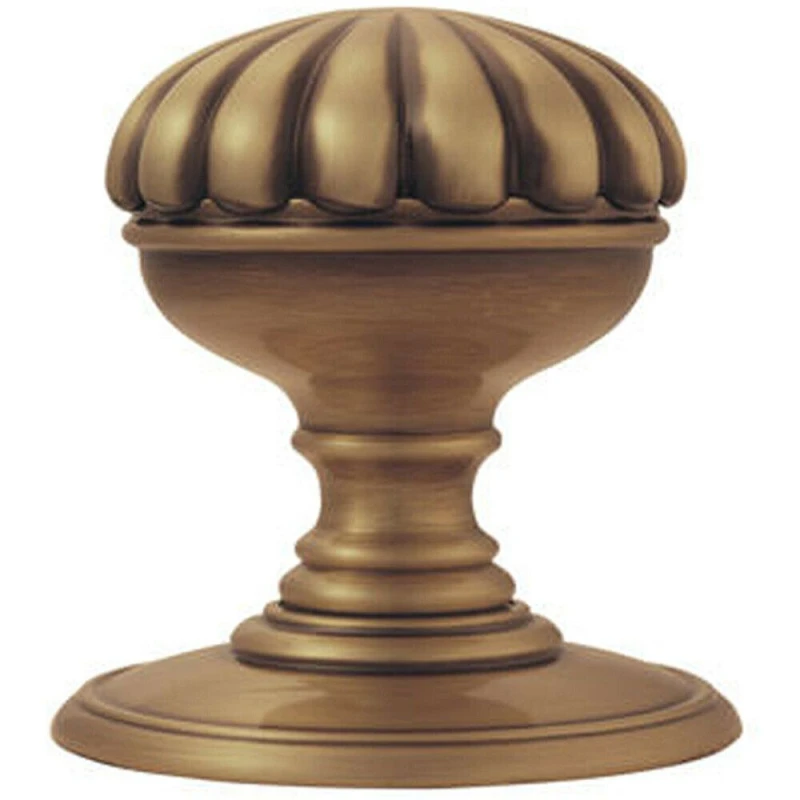 Image of Loops PAIR Flower Design Mortice Door Knob 70mm Diameter Florentine Bronze Multi unisex