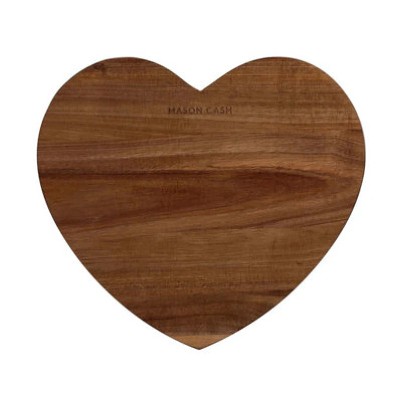 Image of Mason Cash Rustic Charm Heart Chop Board 38cm Wooden Chopping Boards 1 Brown 71428005027