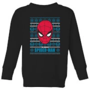 Image of Marvel Spider-Man Kids Christmas Sweatshirt - Black - 7-8 Years
