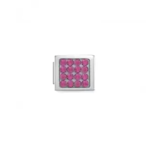 Image of Classic Glam Cubic Zirconia Swarovski Pink Link Charm 230601/06