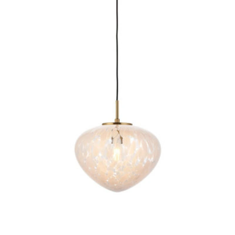 Image of EDITE Mira Confetti Glass Pendant Light in Satin Brass aged brass ONE SIZE