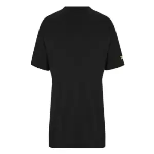 Image of Reebok Drawcord T-Shirt Dress Womens - Black
