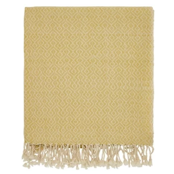 Image of Joules Spring Geo Throw - GOLD