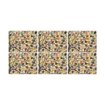 Image of Pimpernel Set of 6 Placemats - Dancing Branche