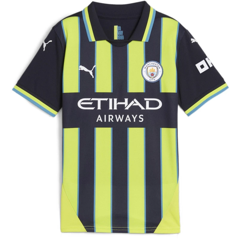 Image of Puma Manchester City Away Shirt 2024 2025 Juniors - Yellow Yellow 7 - 8 Years