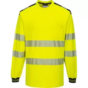 Image of Portwest HiVisTex Pro Long Sleeved T Shirt Yellow / Black M