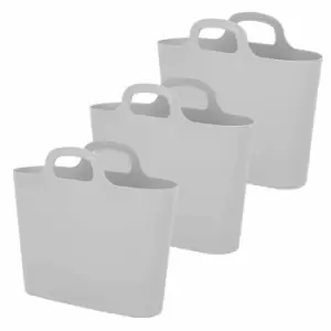 Image of Wham 12.5 Litre Flexi-Bag Pack of 3, Grey