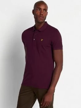 Image of Lyle & Scott Plain Polo Shirt - Burgundy