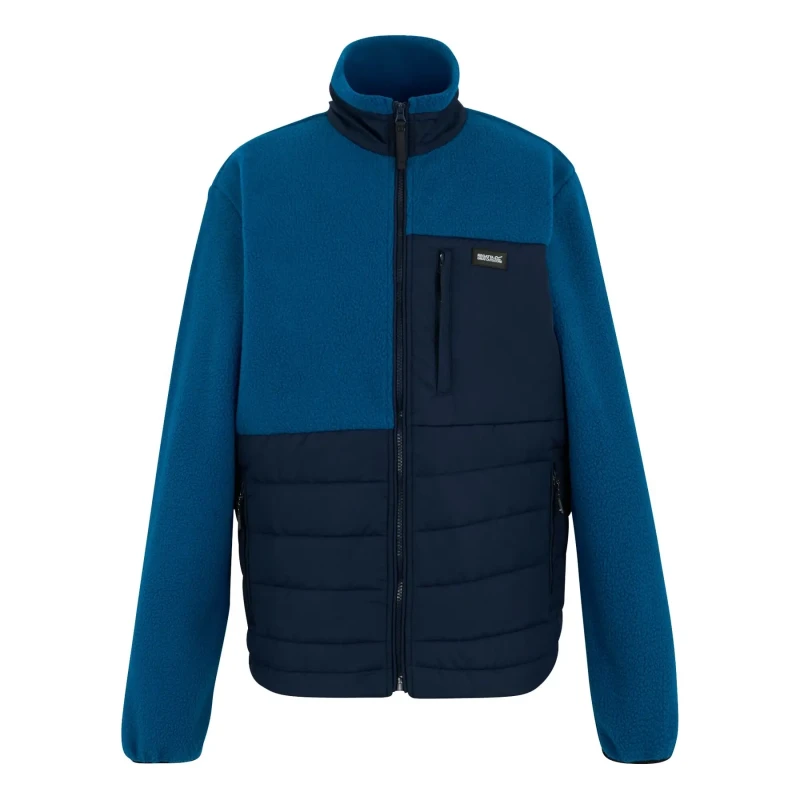 Image of Regatta Regatta Men Frankie Borg Hybrid Insulating Fleece in Navy Size: Medium Navy M Male 5063516103356