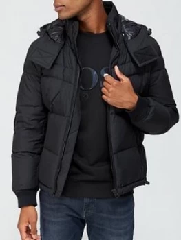 Image of Hugo Boss Olooh 2 Padded Hooded Jacket Beige Size 3XL Men