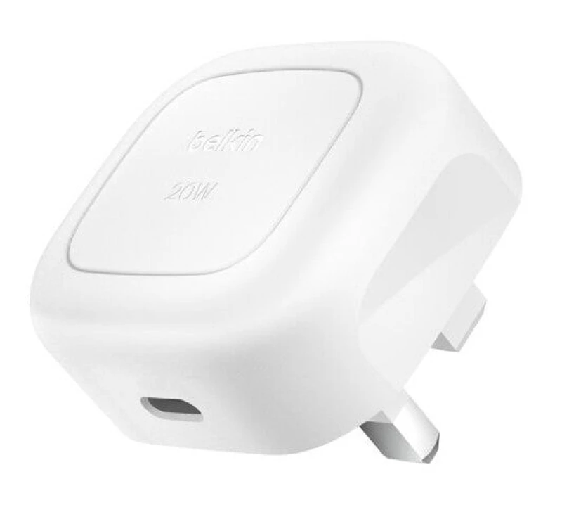 Image of BELKIN BoostCharge WCA009myWH 20 W USB Type-C Wall Charger, White 745883904501