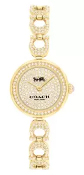 Image of Coach 14504219 Womens Gracie (23mm) Crystal-Set Dial / Gold Watch