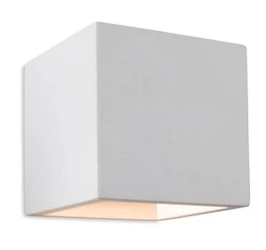 Image of 1 Light Plaster Indoor Wall Light White, G9