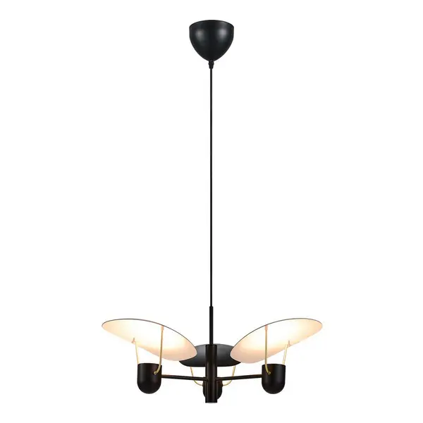 Image of Fabiola Multi Arm Pendant Ceiling Light Black GU10