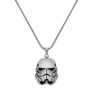 Image of Disney Star Wars Gents Stainless Steel Storm Trooper Helmet Pendant C600782L-M