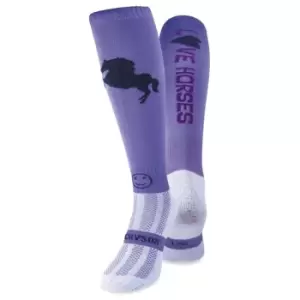 Image of Wacky Sox Sox Equestrian Socks - Purple