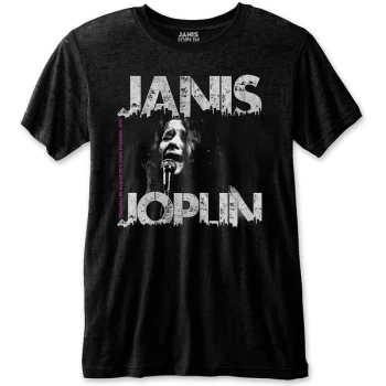 Image of Janis Joplin - Shea '70 Unisex Medium T-Shirt - Black