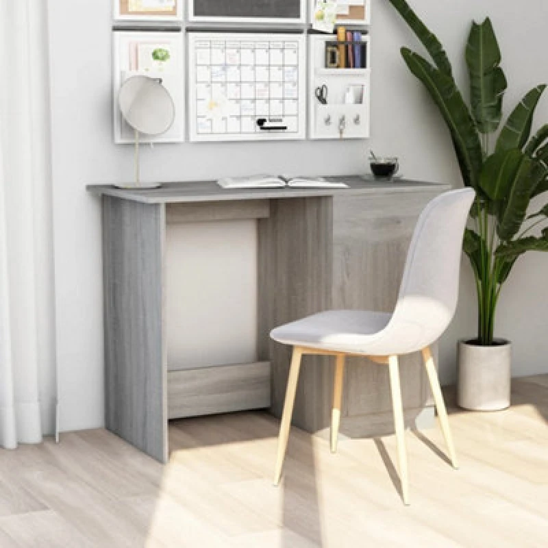 Image of Vidaxl Desk Grey Sonoma 100X50X76cm Engineered Wood, Grey 815421