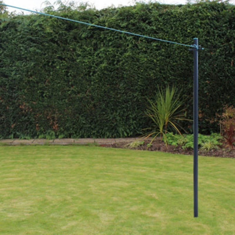 Image of JVL 2.4M Clothes Post + 30m Washing Line Black