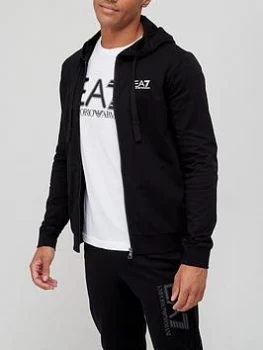 Image of Emporio Armani EA7 Core ID Logo Zip Through Hoodie Black Size S Men