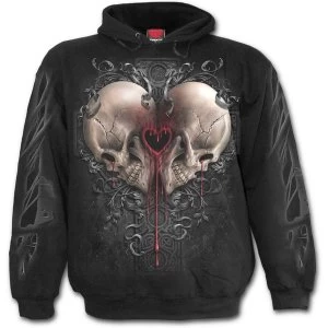 Image of Dark Love Mens Medium Hoodie - Black