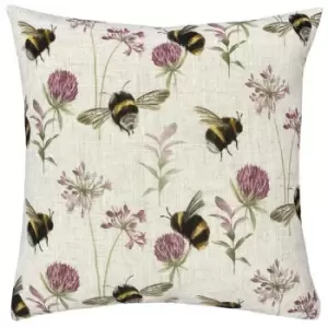 Image of Evans Lichfield Country Bee Garden Cushion Cover (One Size) (Natural)
