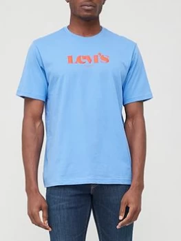Image of Levis Graphic Logo T-Shirt - Blue Size L, Men