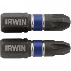 Image of Irwin Impact Pozi Screwdriver Bit PZ3 25mm Pack of 10