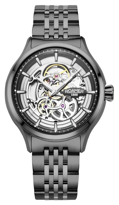 Image of Roamer 101984 45 85 10 Competence Skeleton IV (43mm) Silver Watch
