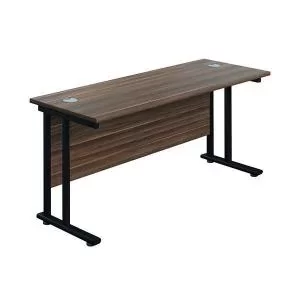Image of Jemini Rectangular Double Upright Cantilever Desk 1200x600x730mm Dark