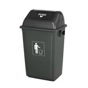 Image of Push Flap Litter Bin 50L - Grey