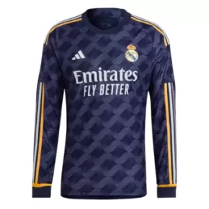 Image of 2023-2024 Real Madrid Authentic Long Sleeve Away Shirt