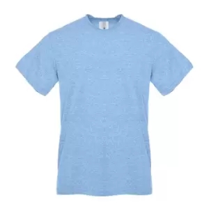 Image of Next Level Unisex Adult Snow Sueded T-Shirt (M) (Blue Heather)