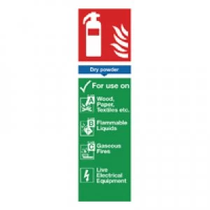 Image of Blick Safety Sign Fire Extinguisher Dry Powder 280x90mm PVC F101R