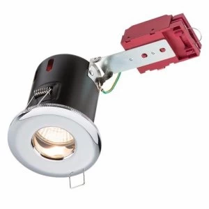 Image of KnightsBridge IP65 GU10 50W 230V LED IC Fire Rated Fixed Shower Downlight - Polished Chrome