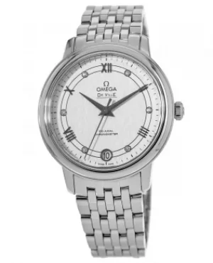Image of Omega De Ville Prestige Silver Diamond Dial Steel Womens Watch 424.10.33.20.52.002 424.10.33.20.52.002