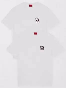 Image of HUGO Dimento 2 Pack T-Shirt - White , Multi Size M Men
