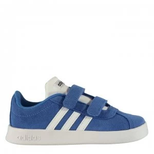 Image of adidas VL Court Suede Trainers Infant Boys - Blue/Wht/Wht