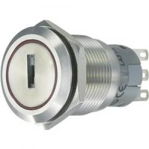 Image of Tamper proof key switch 250 V AC 5 A 2 x OnOffOn 2 x 45
