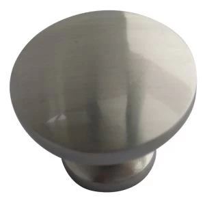 Image of BQ Satin Nickel Effect Round Furniture Knob Pack of 6