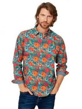 Image of Joe Browns Fabulous Floral Long Sleeve Shirt - Multi Size M Men