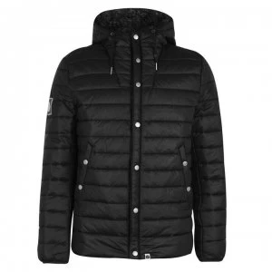 Image of Pretty Green Marker Micro Quilted Jacket - Black