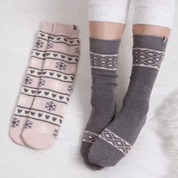 Image of totes Original Fair Isle Slipper Socks MultiColoured