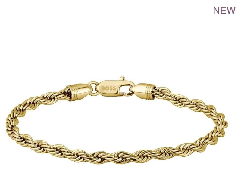 Image of BOSS 1580810M Gold Stainless Steel Chain Myles Jewellery