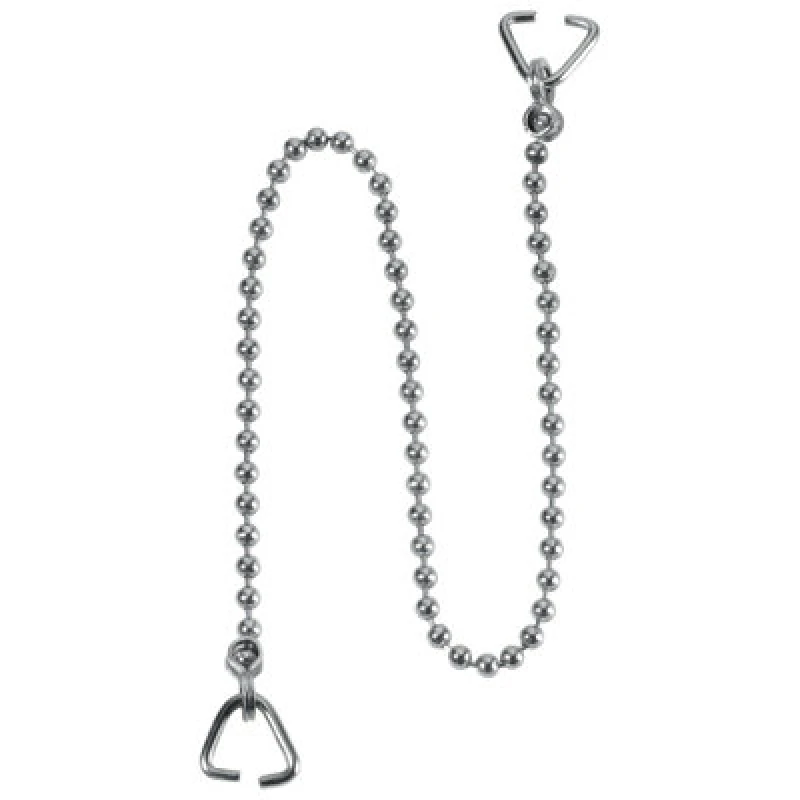 Image of Mcalpine 16-Inch Chrome-Plated Chain With 2 Stainless Steel Triangles For Bath Fixtures