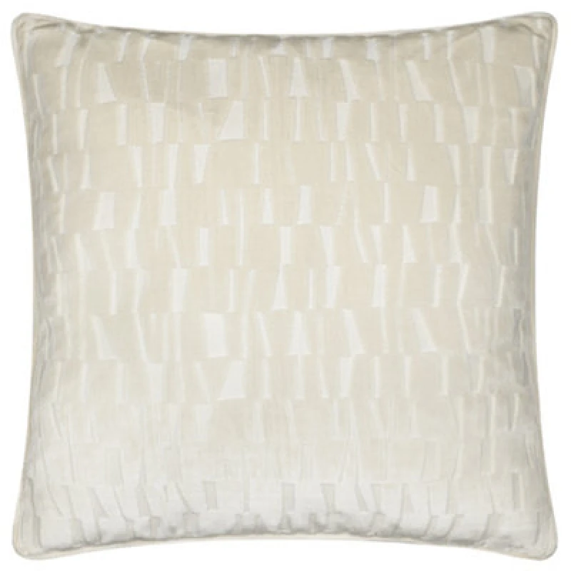 Image of Paoletti Paoletti Manhattan Velvet Cushion in Off White Size: 50cm x 50cm Off White 50cm x 50cm Unisex 5025532364401
