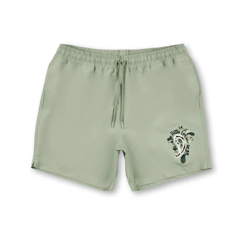 Image of Pretty Green Mens Aquarelle Swim Shorts Green male Small
