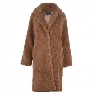 Image of Bardot Long Printed Coat - Choc