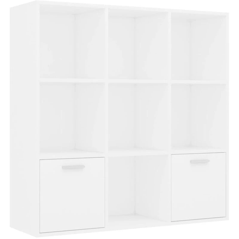 Image of VIDAXL Book Cabinet White 98x30x98cm Engineered Wood Vidaxl 801116